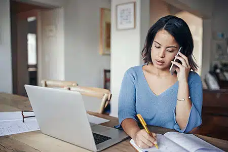 completing paperwork for adoption home study